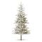 8ft. Pre-Lit Deluxe Flocked Fir Artificial Christmas Tree, Warm White Lights